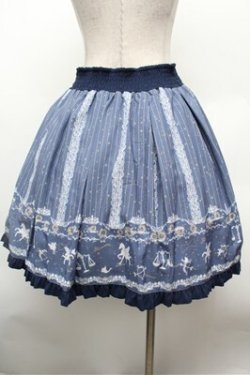 画像4: axes femme POETIQUE / 星座メルヘン柄タックスカート  紺 S-26-02-22-063-AX-SK-AS-ZS