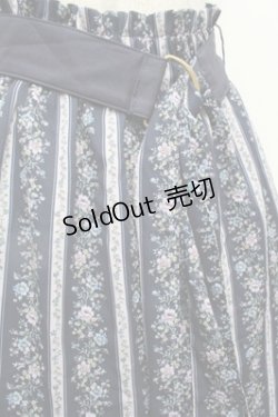 画像3: axes femme / ストライプフラワー柄スカート  紺 S-26-02-22-064-AX-SK-AS-ZS