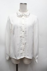 axes femme POETIQUE / 刺繍カラーブラウス  オフ S-26-02-22-025-AX-BL-AS-ZS