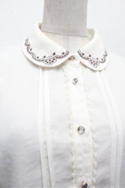 画像2: axes femme POETIQUE / 刺繍カラーブラウス  オフ S-26-02-22-025-AX-BL-AS-ZS