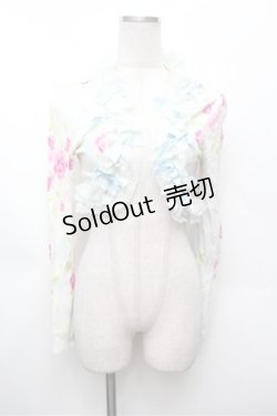 画像1: JESUS DIAMANTE / ぼかし薔薇ボレロ  サックス S-26-02-22-027-JE-TO-AS-ZS