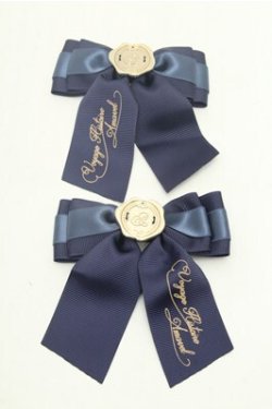 画像1: Amavel / シーリングチャーム付メッセージリボンクリップ  紺 S-26-02-23-001-CA-AC-AS-ZS