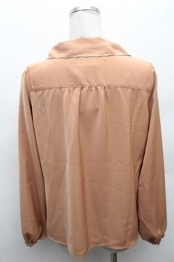 画像2: an another angelus / フォールリーフカットワークボウタイブラウス【洗える】 F ブラウン S-26-02-23-035-CA-BL-TE-ZS