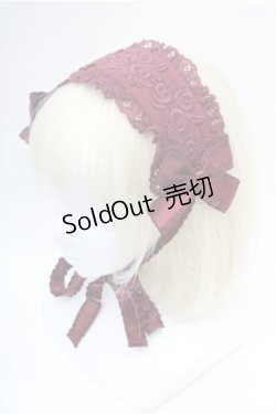 画像1: Innocent World / 薔薇レースヘッドドレス  ワイン S-26-02-23-005-IW-AC-HR-ZS