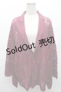 REZEN / レース和袖ジャケット  ワイン S-26-02-23-038-PU-JA-AS-ZS