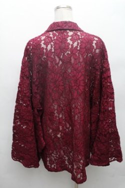 画像2: REZEN / レース和袖ジャケット  ワイン S-26-02-23-038-PU-JA-AS-ZS