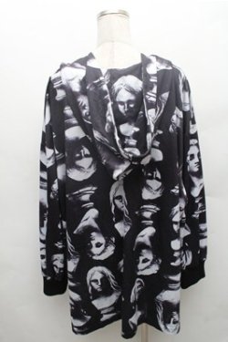 画像2: Drug Honey / 石膏像パーカー  黒Ｘ白 S-26-02-23-039-PU-TO-AS-ZS