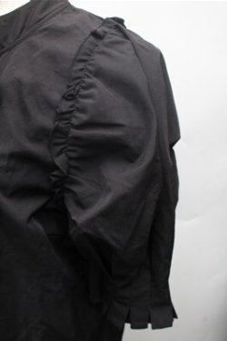 画像3: evelyn / ボウタイパフスリーブブラウス  黒 S-26-02-23-042-LO-BL-HR-ZS