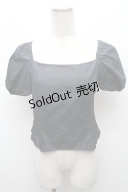 画像1: MIHO MATSUDA / パフ袖カットソー  黒 S-26-02-23-043-GO-TS-HR-ZS