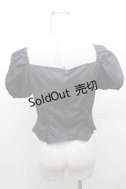 画像2: MIHO MATSUDA / パフ袖カットソー  黒 S-26-02-23-043-GO-TS-HR-ZS