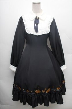 画像1: Amavel / Histoire Osmanthusワンピース  紺 S-26-02-23-053-CA-OP-AS-ZS