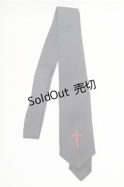 画像1: BPN / クロス刺繍ネクタイ  黒 S-26-02-23-008-GO-AC-HR-ZS