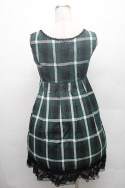 画像2: MIHO MATSUDA / チェックジャンパースカート  グリーン S-26-02-23-057-GO-OP-HR-ZS