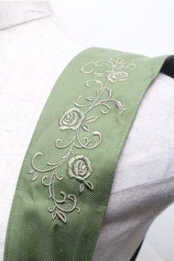 画像3: axes femme / ローズ刺繍サス付きスカート  グリーン S-26-02-23-059-AX-SK-HR-ZS