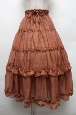 画像1: axes femme / シアーティアードスカート  オレンジ S-26-02-23-062-AX-SK-HR-ZS