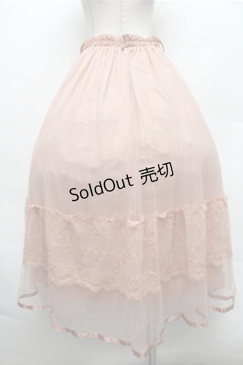 画像2: axes femme / レース×チュールスカート  ピンク S-26-02-23-063-AX-SK-HR-ZS (2)