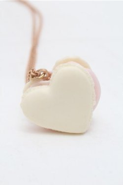 画像3: Q-pot. / ラブハートバニラミルクマカロンネックレス  白 S-26-02-23-009-QP-AC-AS-ZS