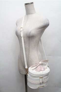 画像4: Maison de FLEUR / アニバーサリーケーキバッグ  白 S-26-02-23-018-LO-BG-AS-ZS