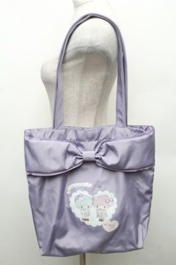 画像1: m petit by misako / トートバッグ（リトルツインスターズ）  紫 S-26-02-23-023-LO-BG-AS-ZS