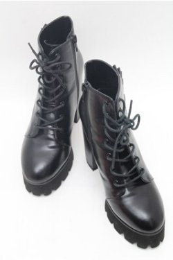 画像1: EATME / チャンキーヒールブーツ  黒 S-26-02-23-003-LO-SH-HR-ZS