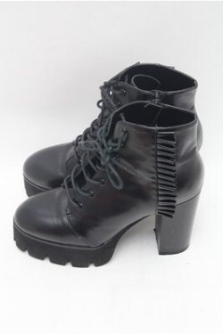 画像2: EATME / チャンキーヒールブーツ  黒 S-26-02-23-003-LO-SH-HR-ZS