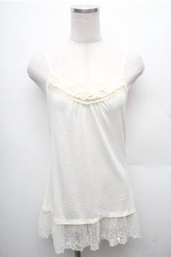 画像1: axes femme / リボン付きロングキャミ  オフ S-26-02-23-031-AX-TO-AS-ZS