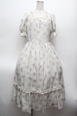 画像1: m petit by misako / NINA'S 花柄スクエアネックワンピース M アイボリー S-26-02-25-036-LO-OP-TE-ZS