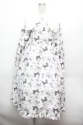 Lovely Tency / 眞白ありすコラボ/リボンプリントワンピース L 白 S-26-02-25-041-LO-OP-AS-ZS