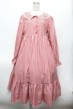 画像1: LOLITA / ギンガムワンピース  赤ｘ白 S-26-02-25-044-LO-OP-AS-ZS