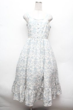 画像1: m petit by misako / MSKトワルドジュイジャンパースカート M オフ×サックス S-26-02-25-048-LO-SK-TE-ZS