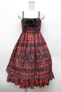 ALICE and the PIRATES / アリスのトランプタータン柄ジャンパースカートII  赤 S-26-02-25-050-PA-OP-AS-ZS