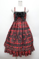 ALICE and the PIRATES / アリスのトランプタータン柄ジャンパースカートII  赤 S-26-02-25-050-PA-OP-AS-ZS