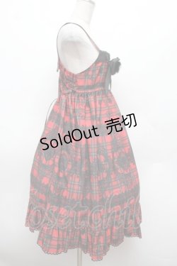 画像2: ALICE and the PIRATES / アリスのトランプタータン柄ジャンパースカートII  赤 S-26-02-25-050-PA-OP-AS-ZS