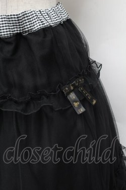 画像2: m petit by misako / NINA'Sギャザースカート L 黒×白 S-26-02-25-052-LO-SK-TE-ZS