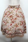 axes femme / アンティーク花柄スカート  ベージュ S-26-02-25-054-AX-SK-AS-ZS