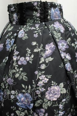 画像3: axes femme / ローズ柄タックスカート  黒 S-26-02-25-057-AX-SK-HR-ZS