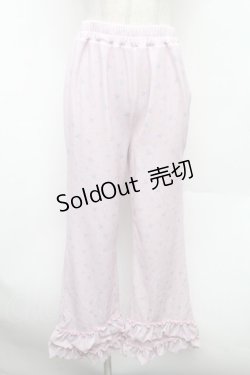 画像1: Candy Stripper / SWEET THINGS FRILL FLARE PANTS  ピンク S-26-02-25-061-PU-PA-HR-ZT0307B