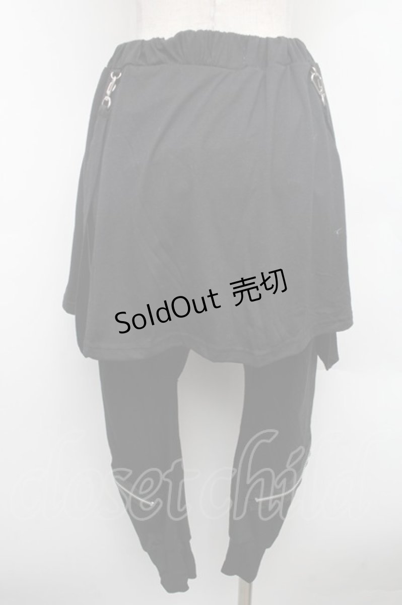 画像2: ACDC RAG / スカート付きサルエルパンツ  黒 S-26-02-25-065-PU-PA-HR-ZS (2)