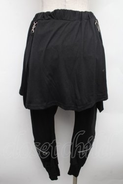画像2: ACDC RAG / スカート付きサルエルパンツ  黒 S-26-02-25-065-PU-PA-HR-ZS