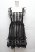 Virally / TT*HOSレースエプロン L 黒 S-26-02-25-020-LO-OP-TE-ZS