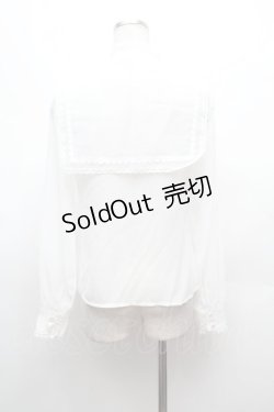画像3: To Alice / セーラー襟付きシアーブラウス  白 S-26-02-25-023-LO-BL-HR-ZS
