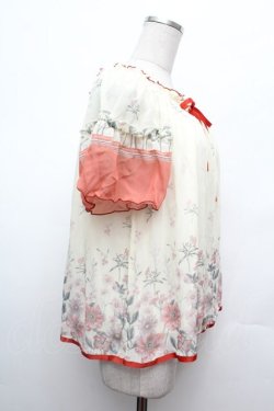 画像2: axes femme / アネモネ柄パイピングブラウス  イエロー S-26-02-25-028-AX-BL-HR-ZS