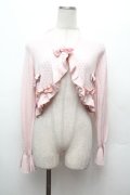 Mariapip / フリルヘムボレロカーデ  ピンク S-26-02-25-031-LO-TO-TE-ZS