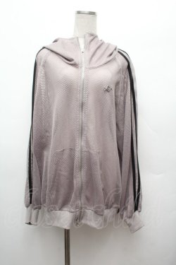 画像1: REFLEM / メッシュラインハイネックパーカー F グレー S-26-02-25-032-PU-TO-TE-ZS