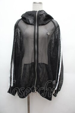 画像1: REFLEM / メッシュラインハイネックパーカー F 黒 S-26-02-25-033-PU-TO-TE-ZS