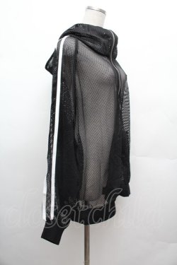 画像2: REFLEM / メッシュラインハイネックパーカー F 黒 S-26-02-25-033-PU-TO-TE-ZS