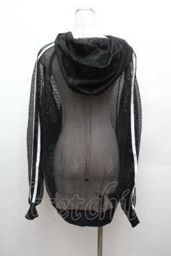 画像3: REFLEM / メッシュラインハイネックパーカー F 黒 S-26-02-25-033-PU-TO-TE-ZS