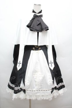 画像1: LOLITA / ブラウス+ケープ+スカートセット  黒ｘ白 S-26-02-25-035-LO-OP-AS-ZS