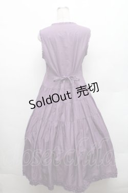 画像2: PINK HOUSE / ピコフリルロングノースリーブワンピース  紫 S-26-02-26-026-LO-OP-AS-ZS