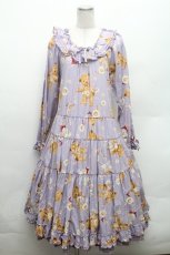 画像1: PINK HOUSE / ひな菊ロンドプリントミディ丈ワンピース  ラベンダー S-26-02-26-028-LO-OP-SA-ZS (1)